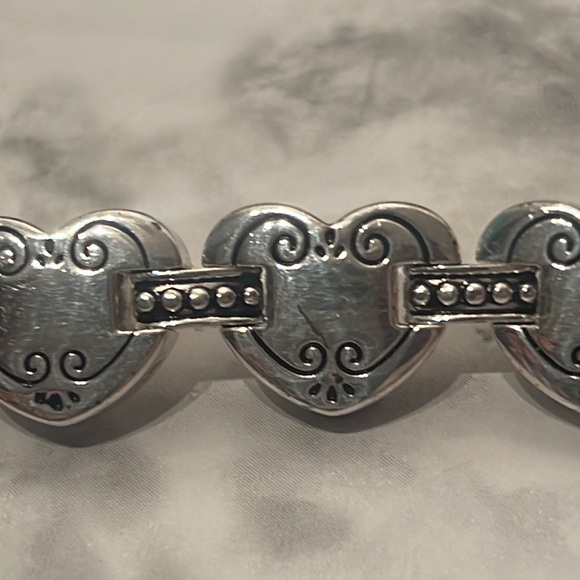 Brighton Tyler watch Reversible leather band with silver tone hearts - Picture 9 of 12